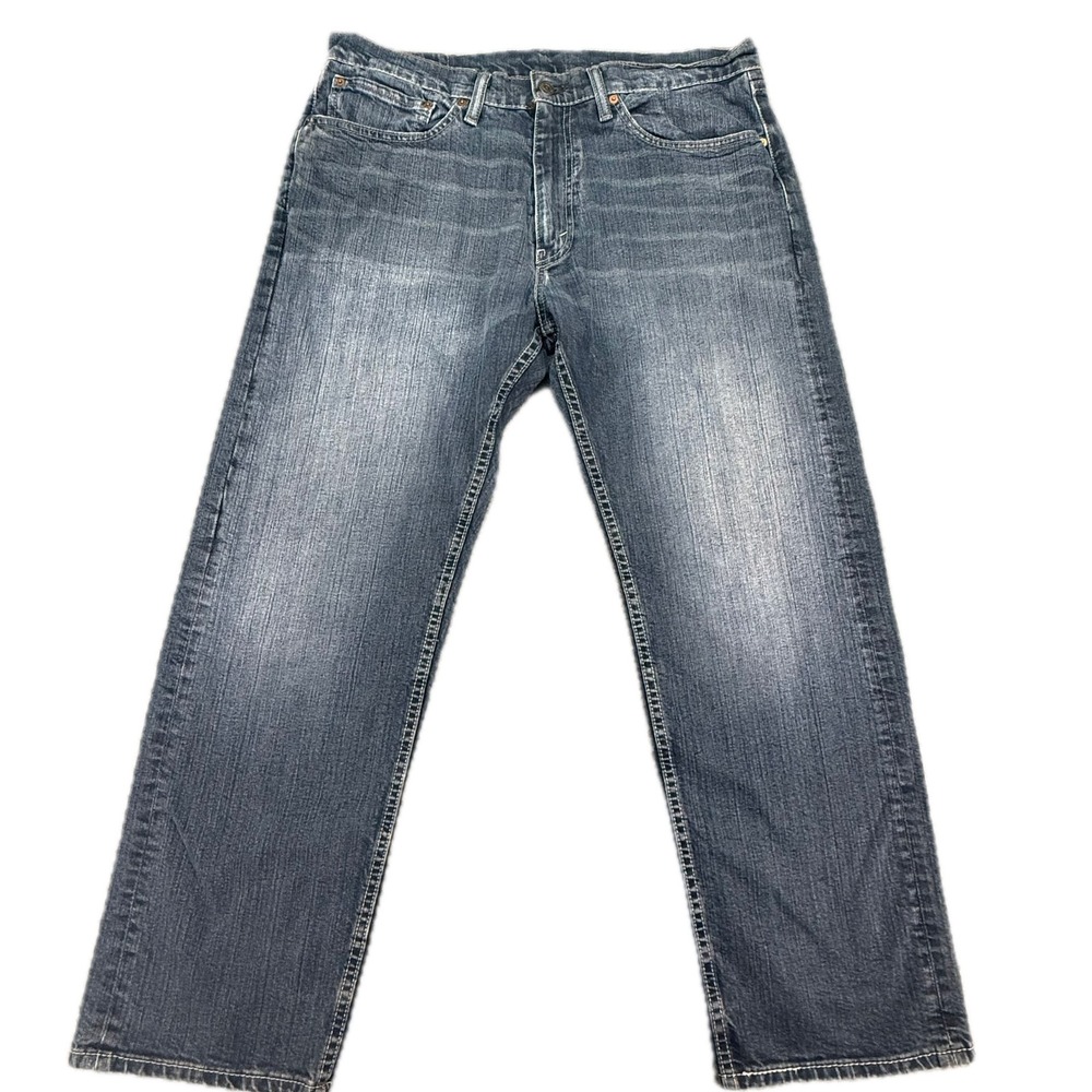 Levi's 505‎ Jeans Mens 34x30 Blue Regular Fit Straight Leg Stretch Denim